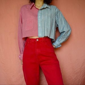 CHERRY RED VINTAGE JORDACHE JEANS